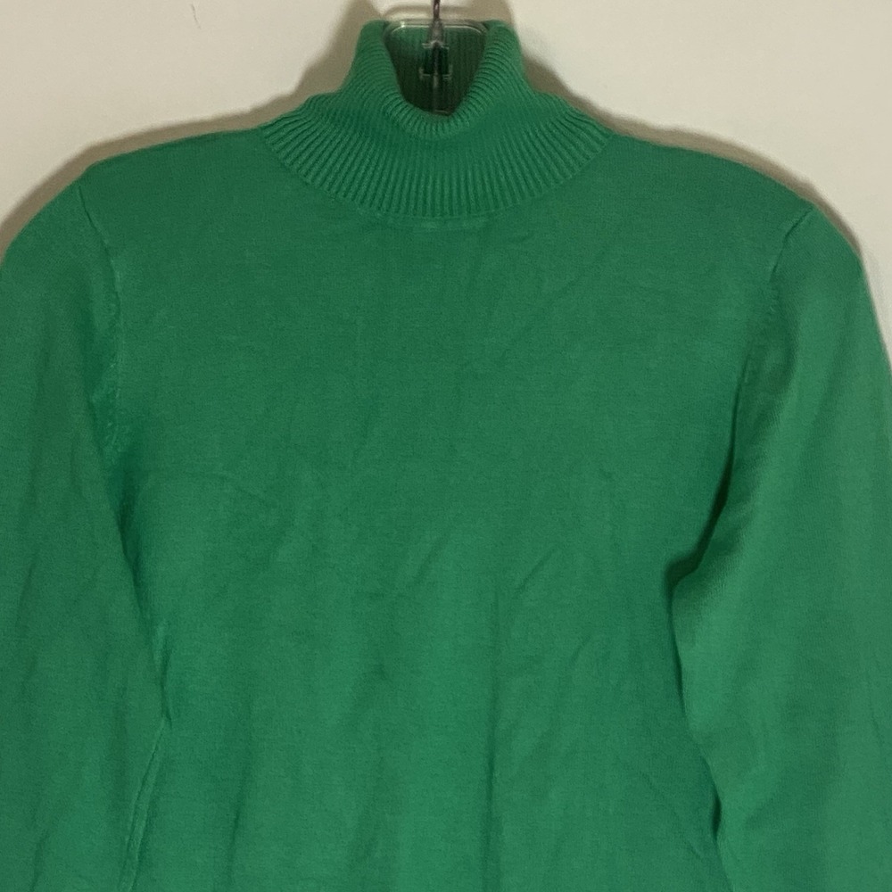 Joseph A Sweater Womens PXL Green Turtleneck Office Casual Comfortable Petite - Picture 2 of 16